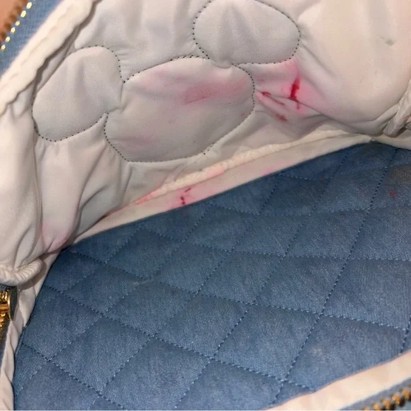 Stoney Clover Lane Denim Disney Mickey Mouse Patch Backpack - Picture 6 of 8